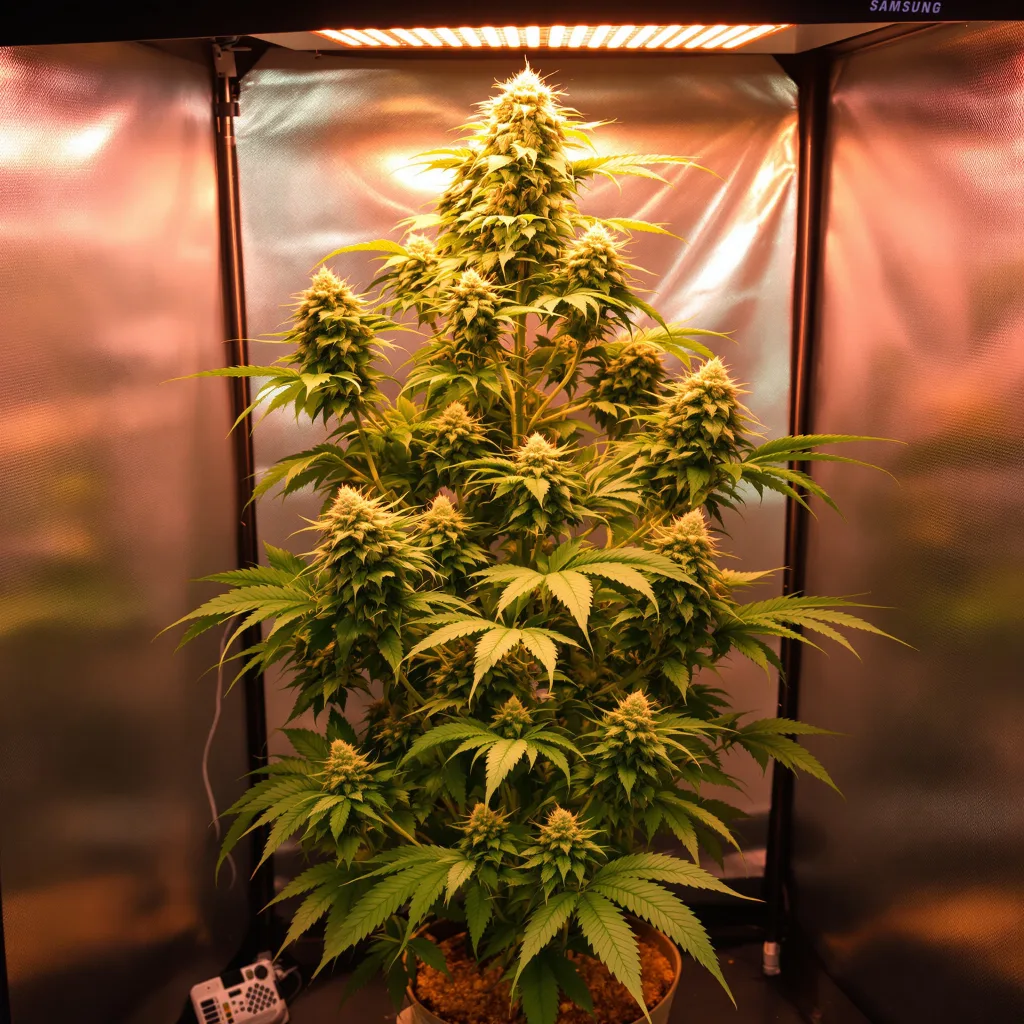Green Goblin cannabis plant in flowering stage — Medium feminised
