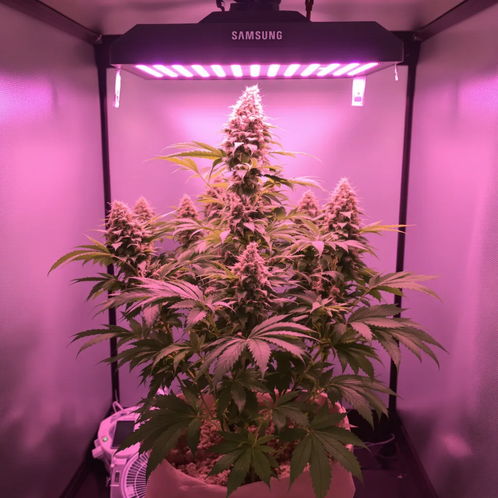 Green Ribbon cannabis plant in flowering stage — Medium autoflower