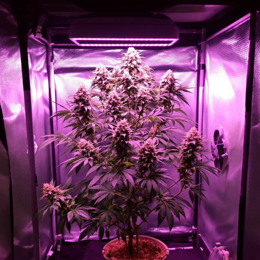 Guido Kush cannabis plant in flowering stage — 90-120 cm. Medium autoflower