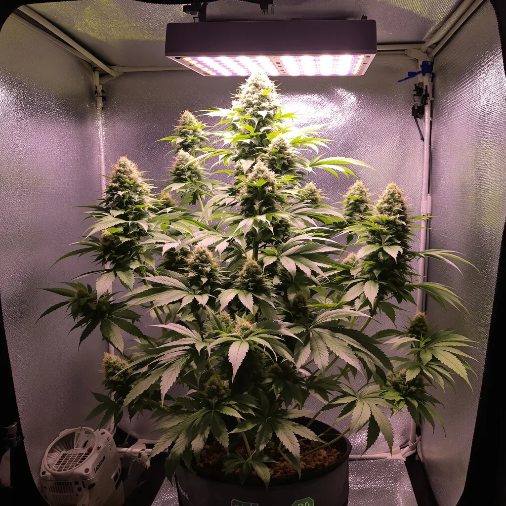 Hawaiian Purple Kush cannabis plant in flowering stage — Short feminised
