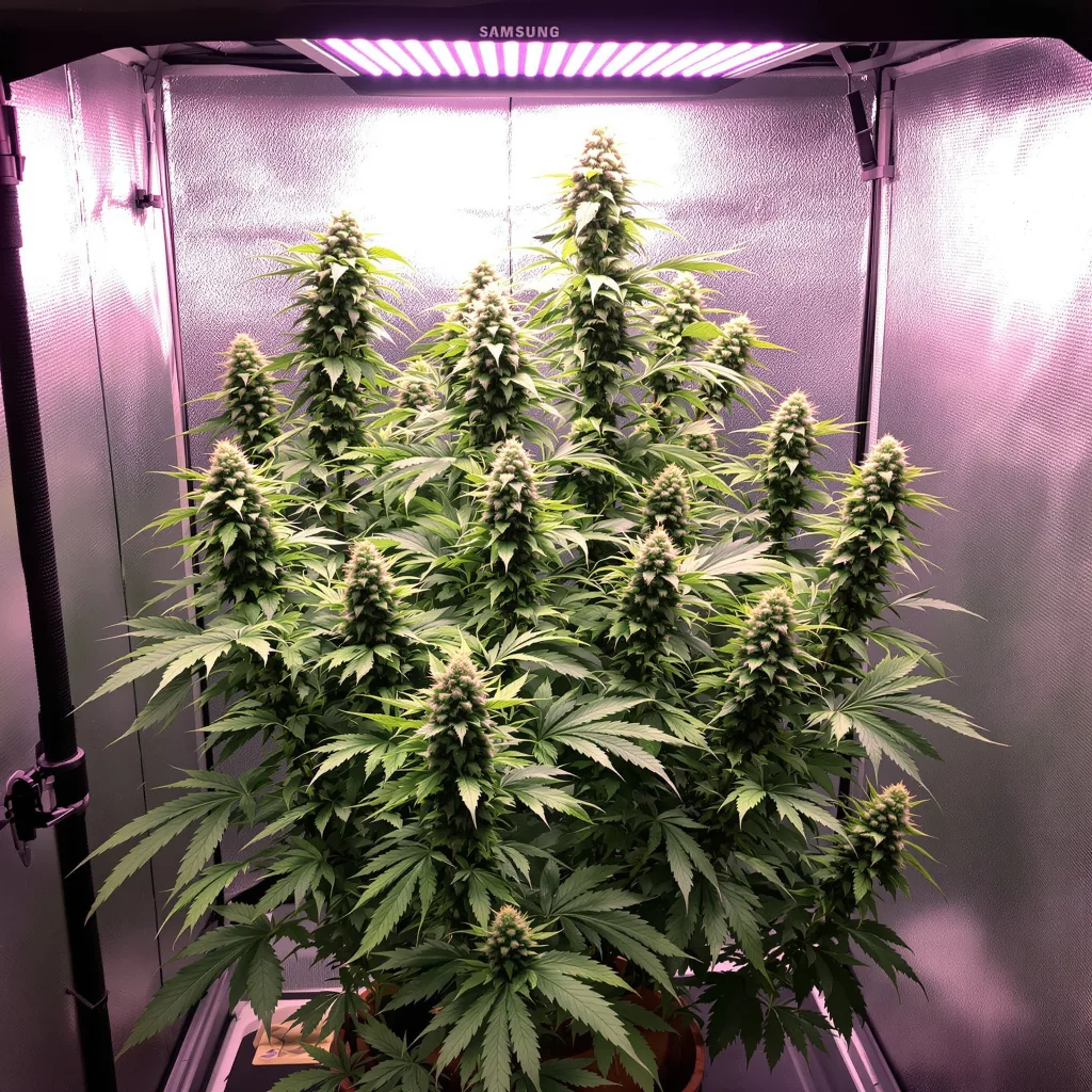 Hempstar cannabis plant in flowering stage — 90-120 cm. Medium autoflower