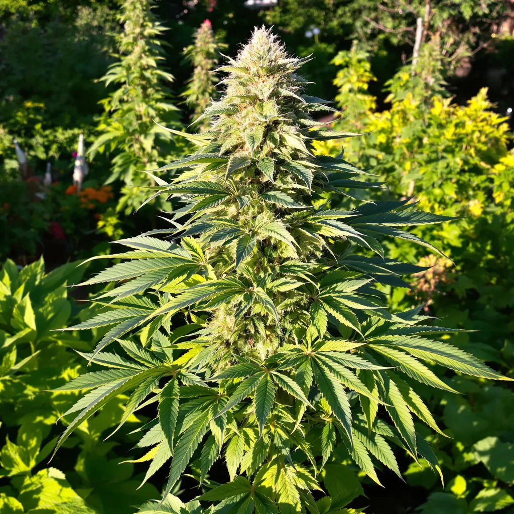 Honey Bananas 84% indica / 16% sativa flower with visible trichomes