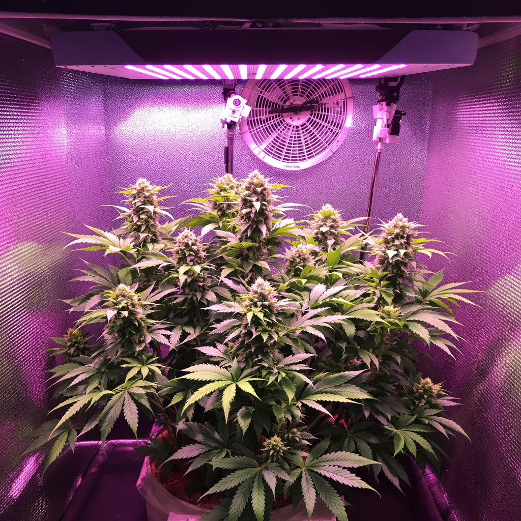 Hood Candy cannabis plant in flowering stage — Small (0-120 cm) feminised