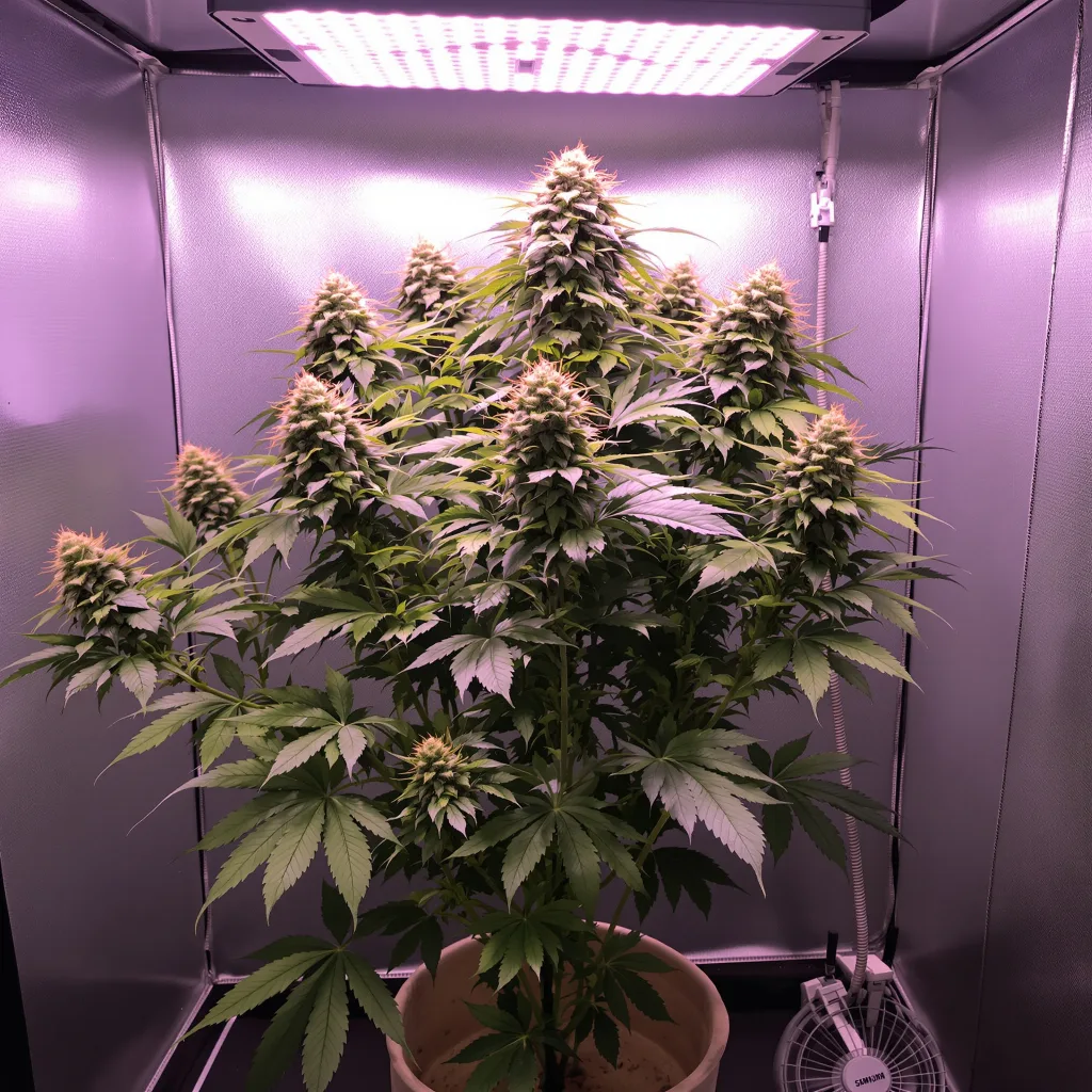 Huckleberry cannabis plant in flowering stage — Medium (150-245 cm) feminised