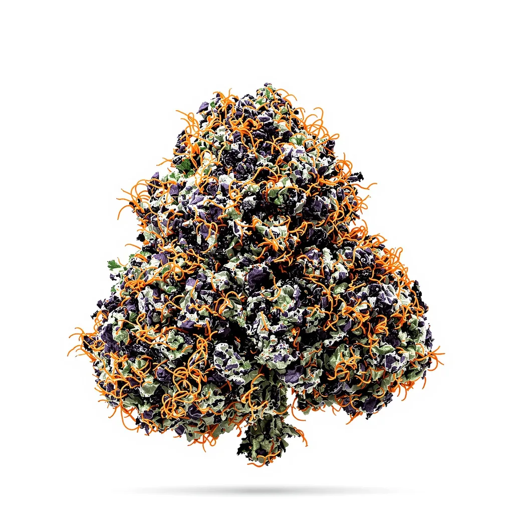 Humboldt Dream 79% indica / 21% sativa flower with visible trichomes
