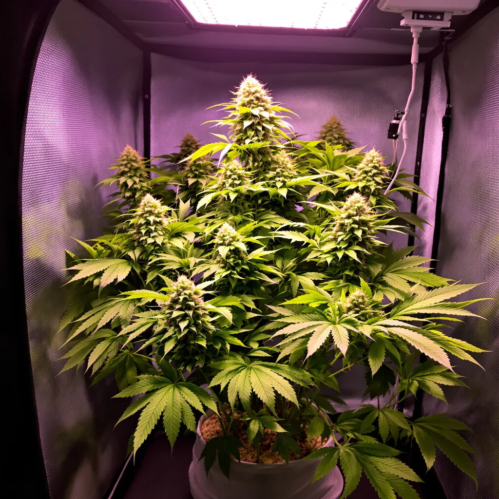 Hyper Critical cannabis plant in flowering stage — 160–200 cm feminised
