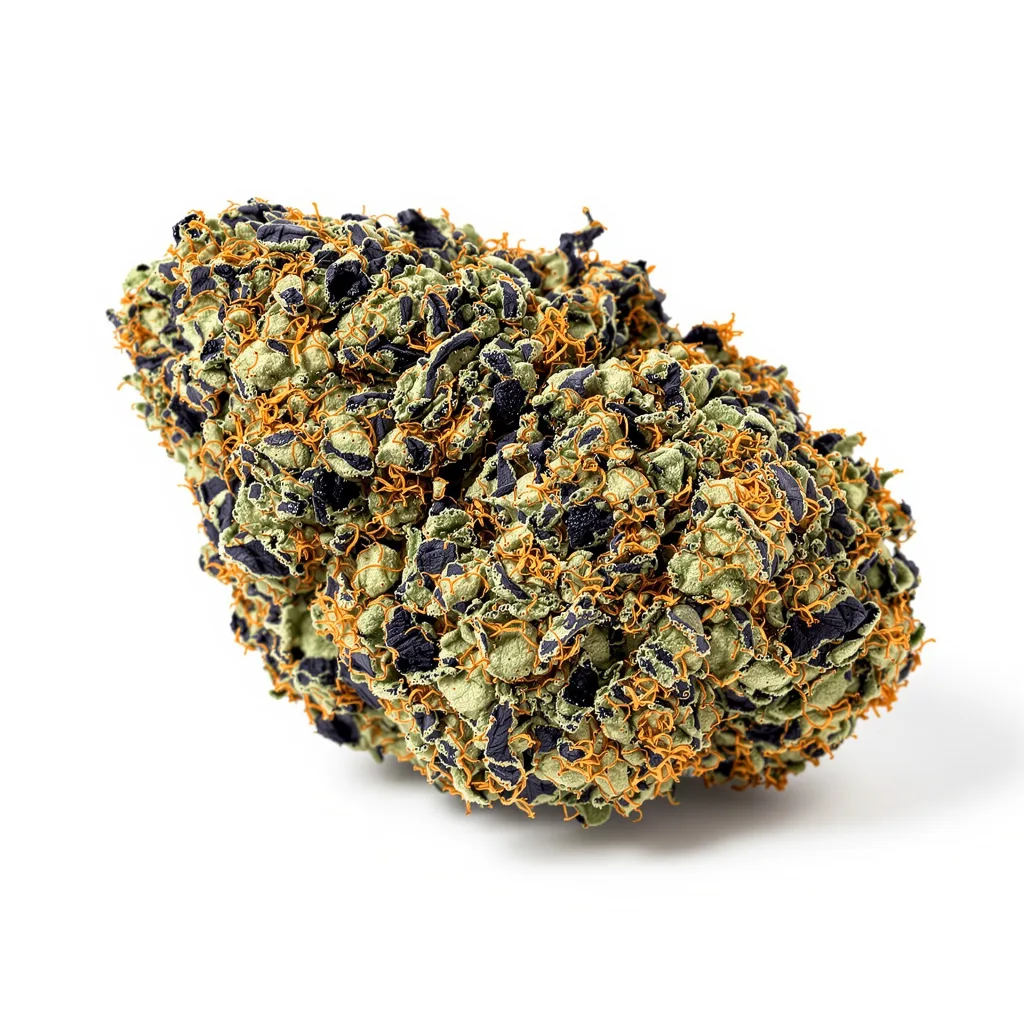 Hyper Critical 68% indica / 32% sativa flower with visible trichomes
