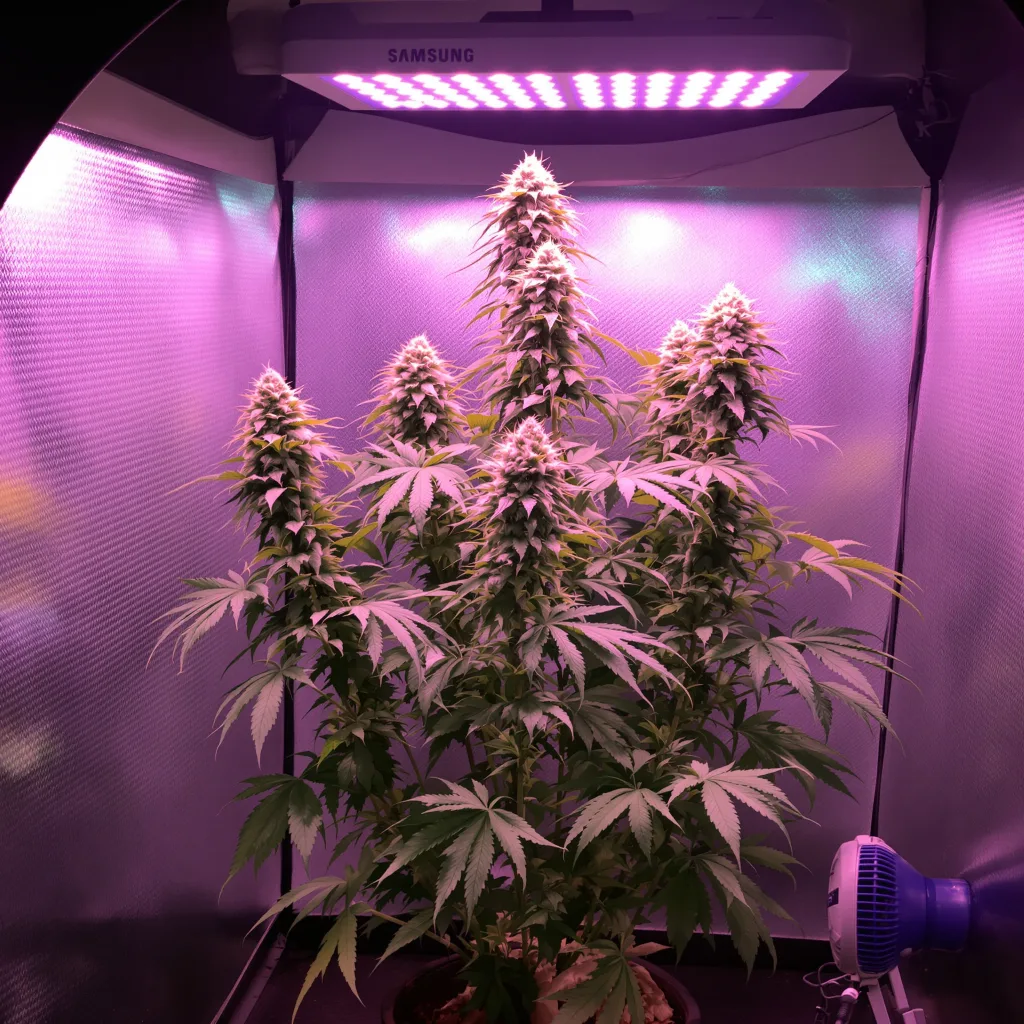 Jean Guy cannabis plant in flowering stage — Small (0-120 cm) feminised