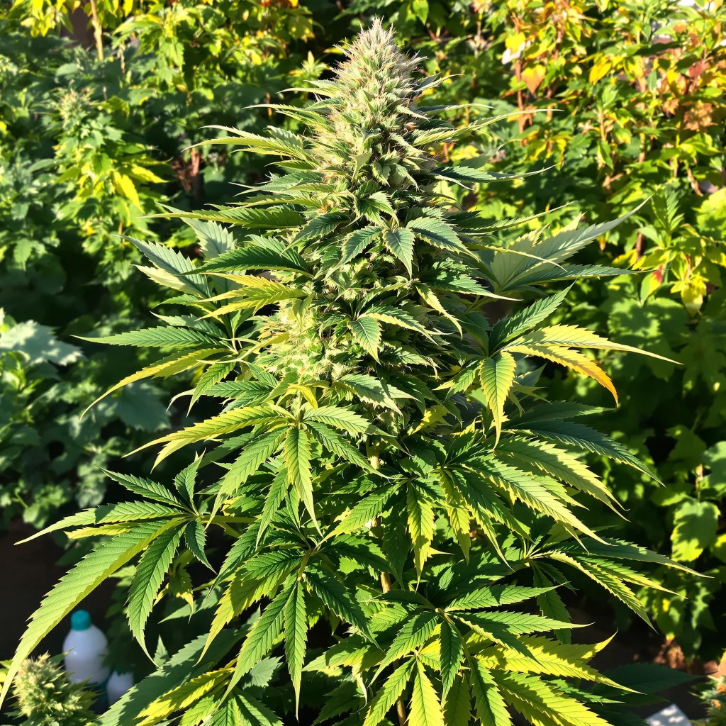 Jedi Kush 90% indica / 50% sativa flower with visible trichomes