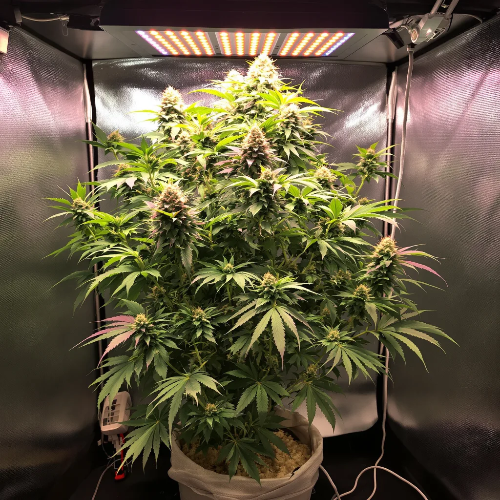JGR cannabis plant in flowering stage — 90-120 cm. Medium feminised