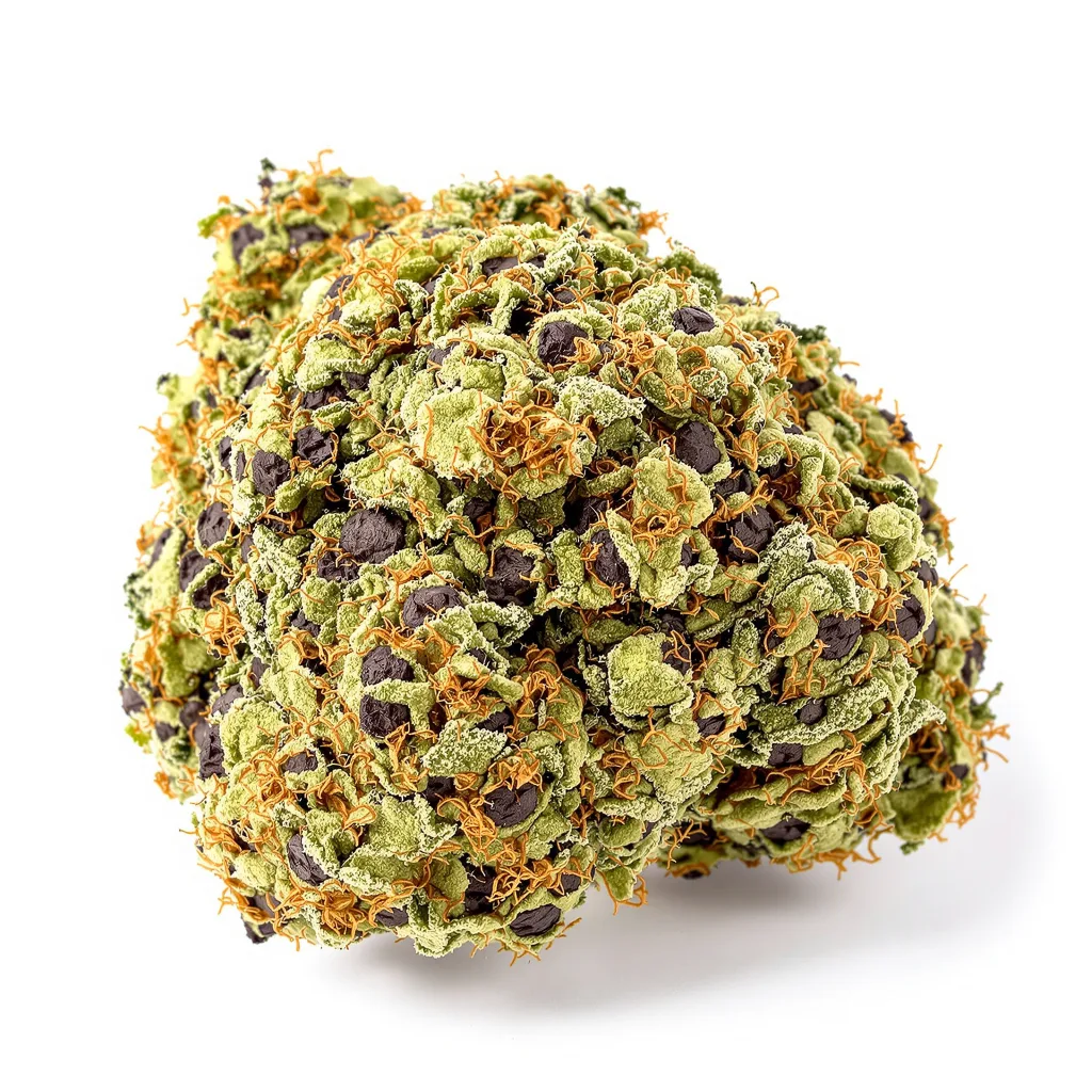 King’s Kush 75% indica / 25% sativa flower with visible trichomes
