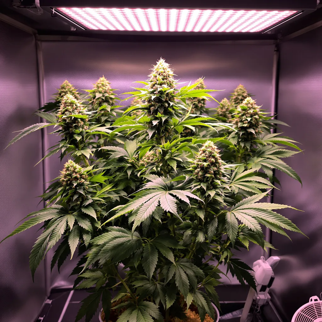Krishna Kush cannabis plant in flowering stage — Short feminised