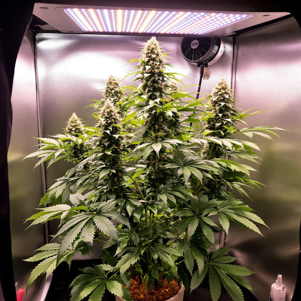 Kryptonite cannabis plant in flowering stage — 60-90 cm autoflower