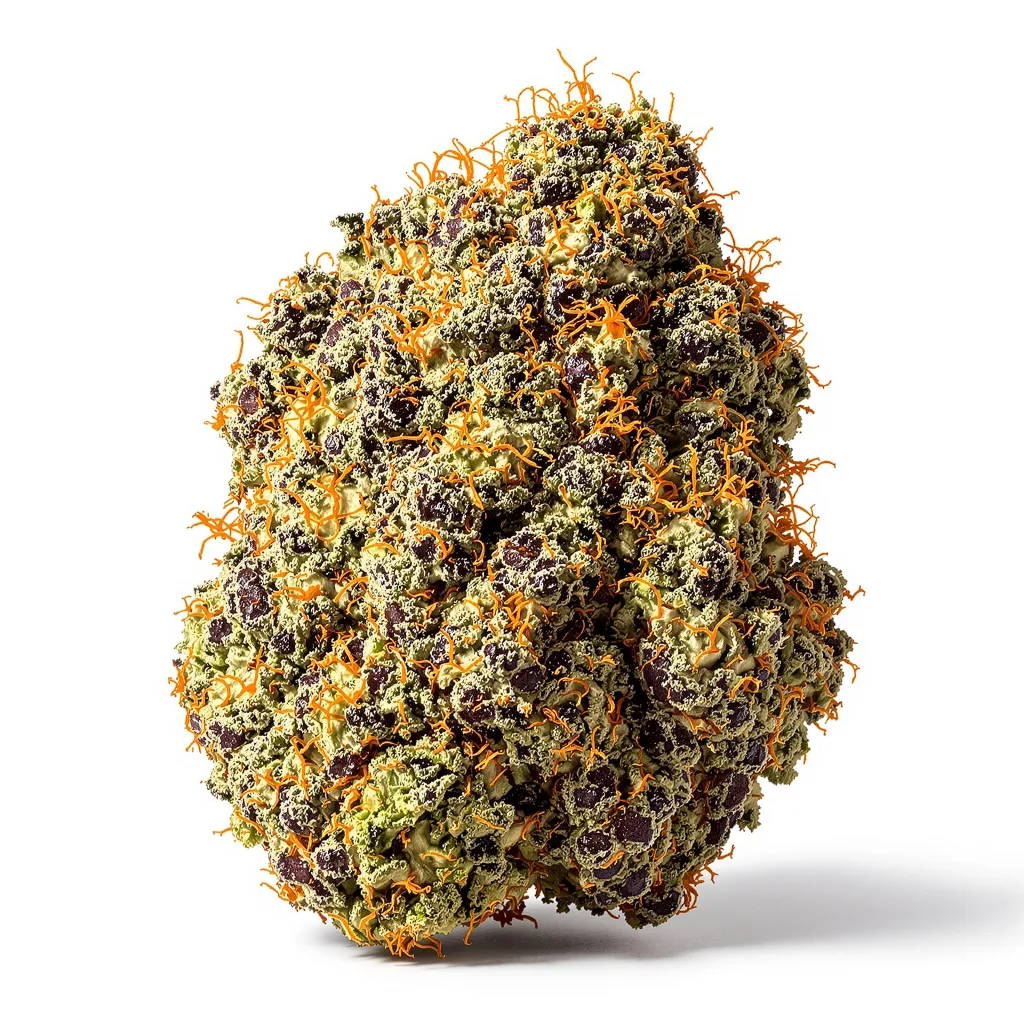 Kush XL 68% indica / 32% sativa flower with visible trichomes
