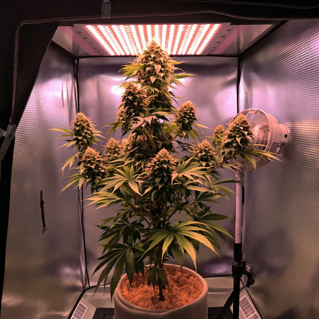 Lavender cannabis plant in flowering stage — Medium feminised