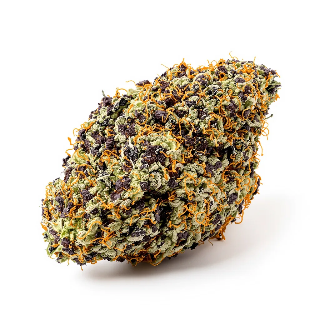 Lemon Drizzle 67% indica / 33% sativa flower with visible trichomes