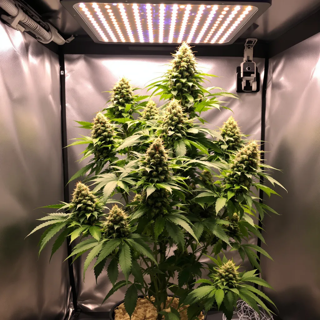 Lethal Purple cannabis plant in flowering stage — Tall feminised