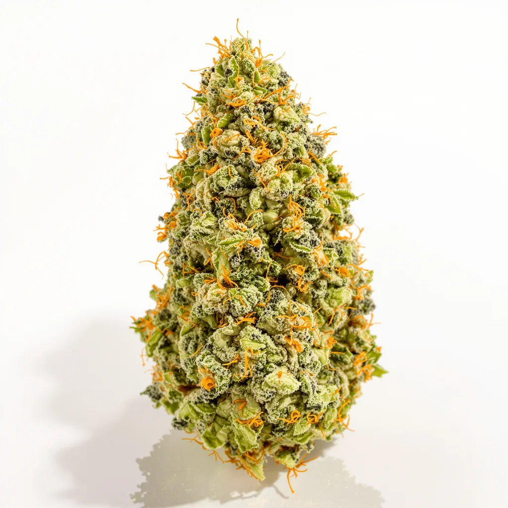 Liberty Haze 15% indica / 85% sativa flower with visible trichomes