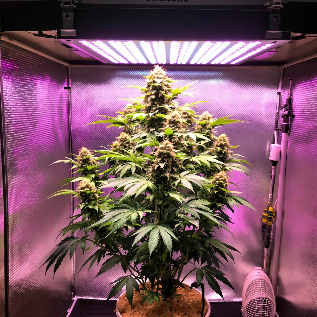 Master Jedi cannabis plant in flowering stage — 90-120 cm. Medium autoflower