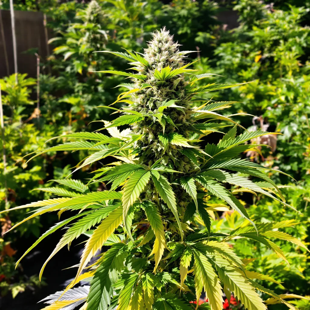 Mataro Blue CBD 54% indica / 46% sativa flower with visible trichomes