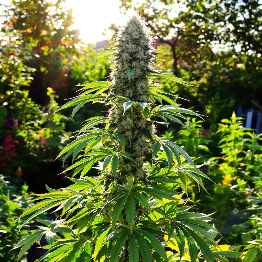 Maui Haole 55% indica / 45% sativa flower with visible trichomes