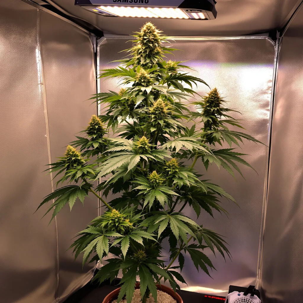 Maui Wowie cannabis plant in flowering stage — Tall feminised