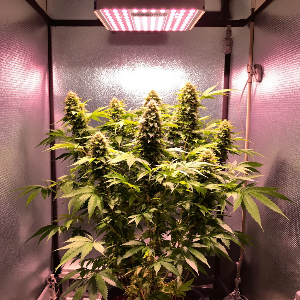 Mint Chocolate cannabis plant in flowering stage — Short feminised