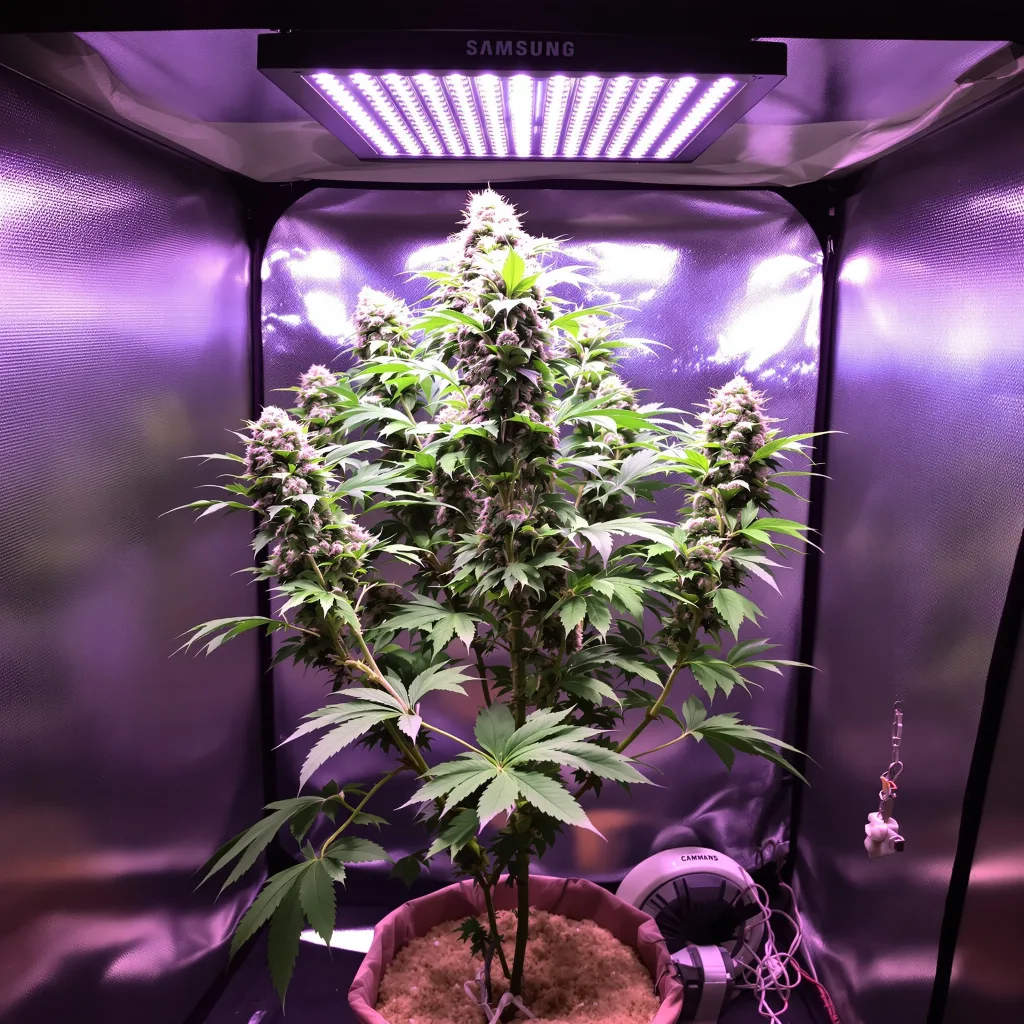 Mr. Tusk cannabis plant in flowering stage — 90-120 cm. Medium feminised