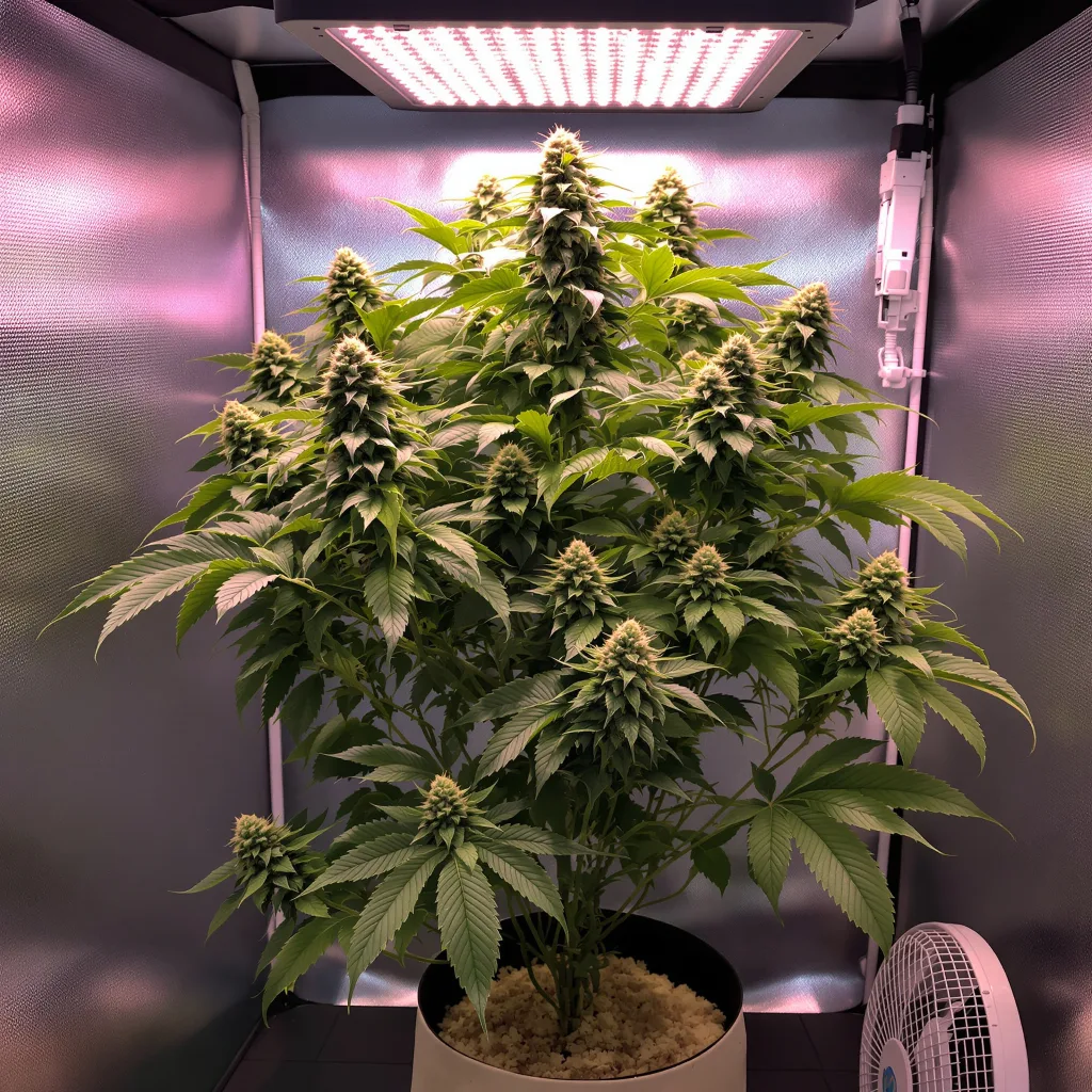 Obama Kush cannabis plant in flowering stage — Short autoflower