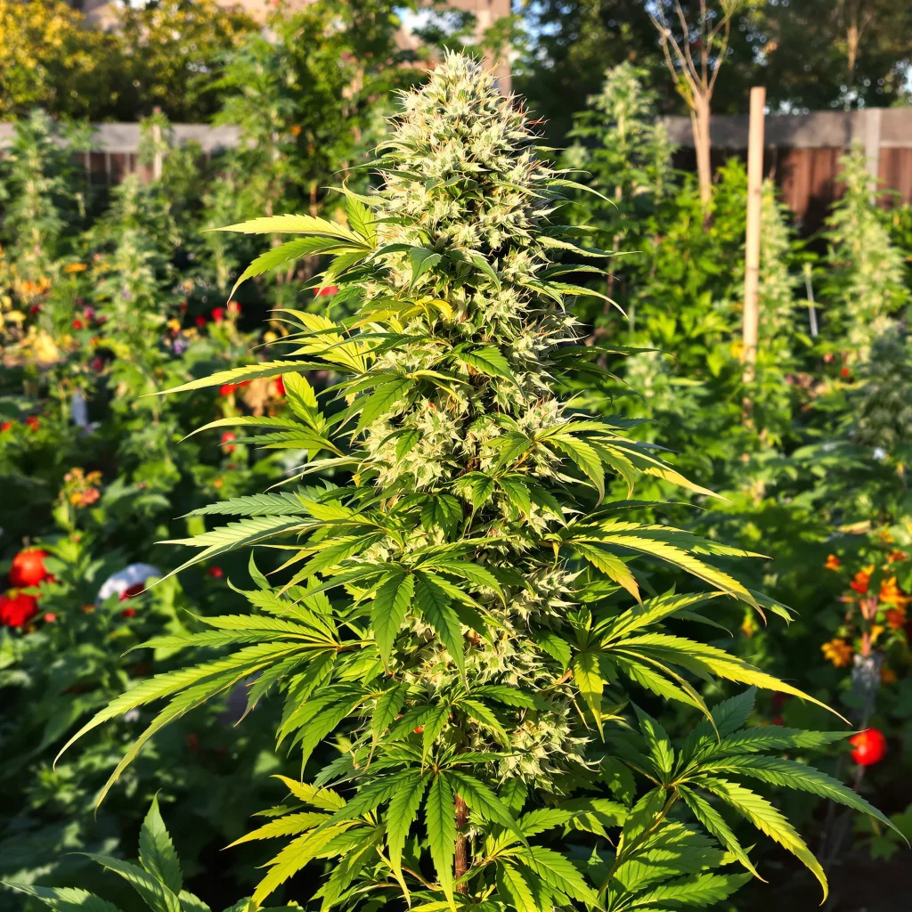 OG Diesel Kush 35% indica / 65% sativa flower with visible trichomes