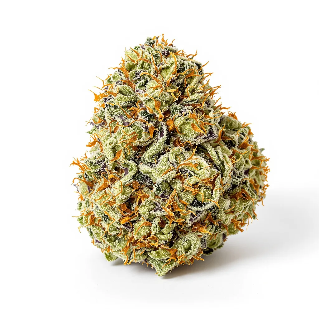 OG Diesel Kush 35% indica / 65% sativa flower with visible trichomes
