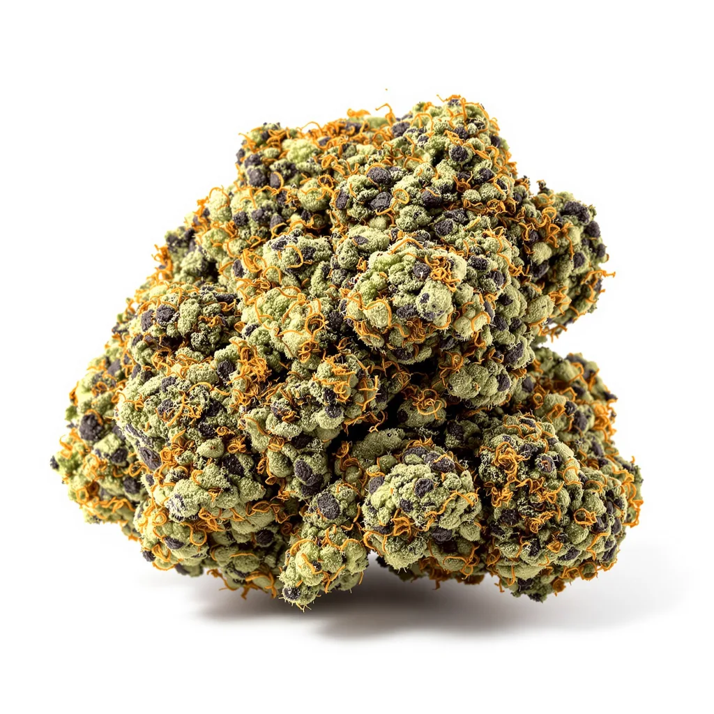 OG Los Angeles Kush 69% indica / 31% sativa flower with visible trichomes