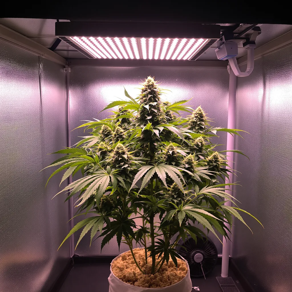 Papaya Cookies cannabis plant in flowering stage — 80–120 cm feminised