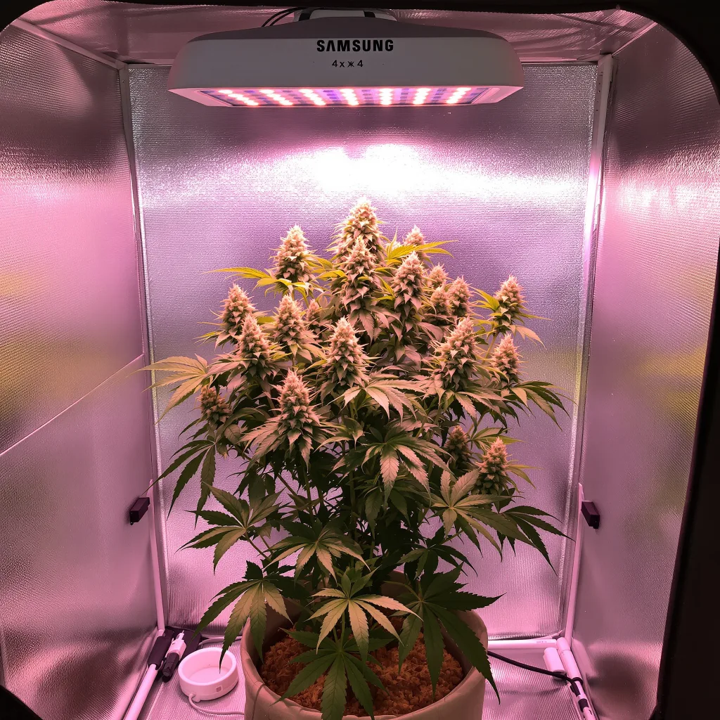 Paris XXX cannabis plant in flowering stage — 90-120 cm. Medium autoflower