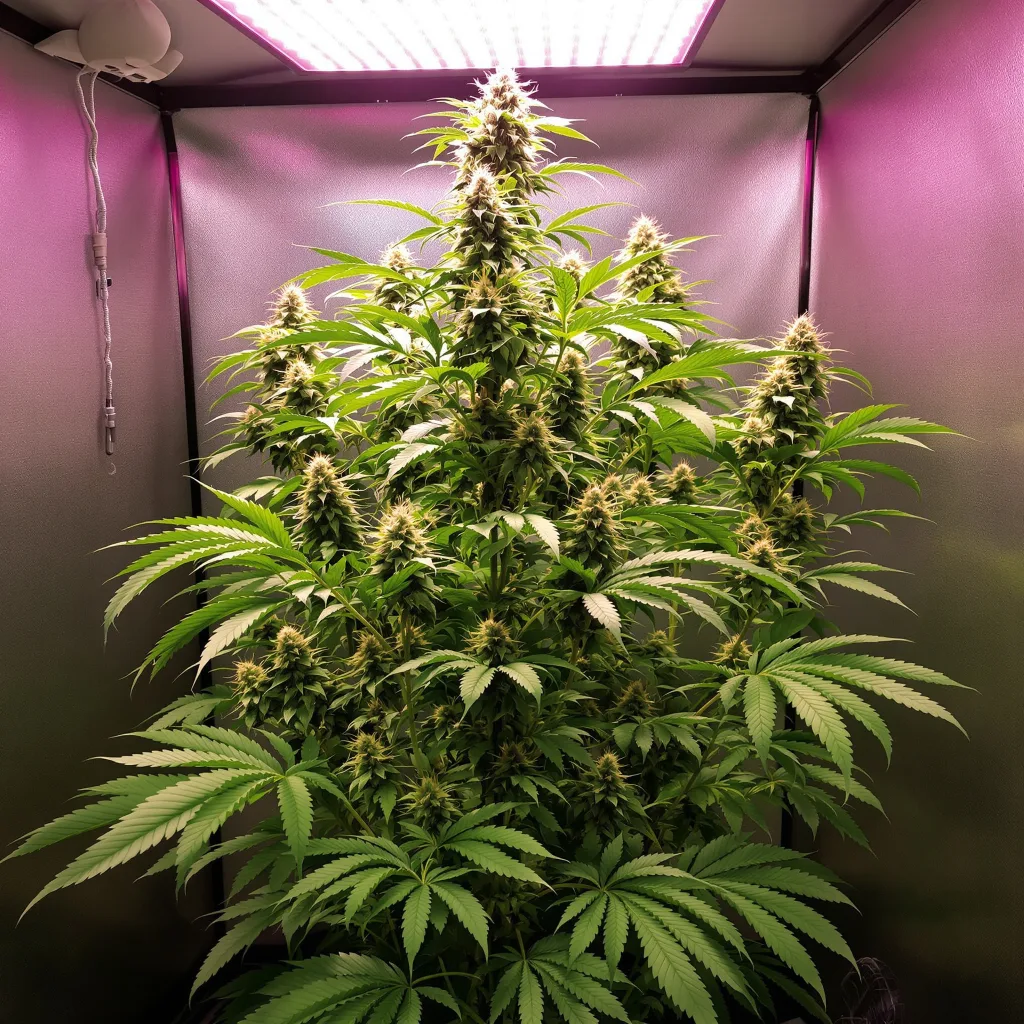 Pineapple Thai cannabis plant in flowering stage — Short feminised