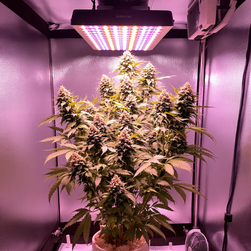 Pink Pez cannabis plant in flowering stage — 90-120 cm. Medium feminised