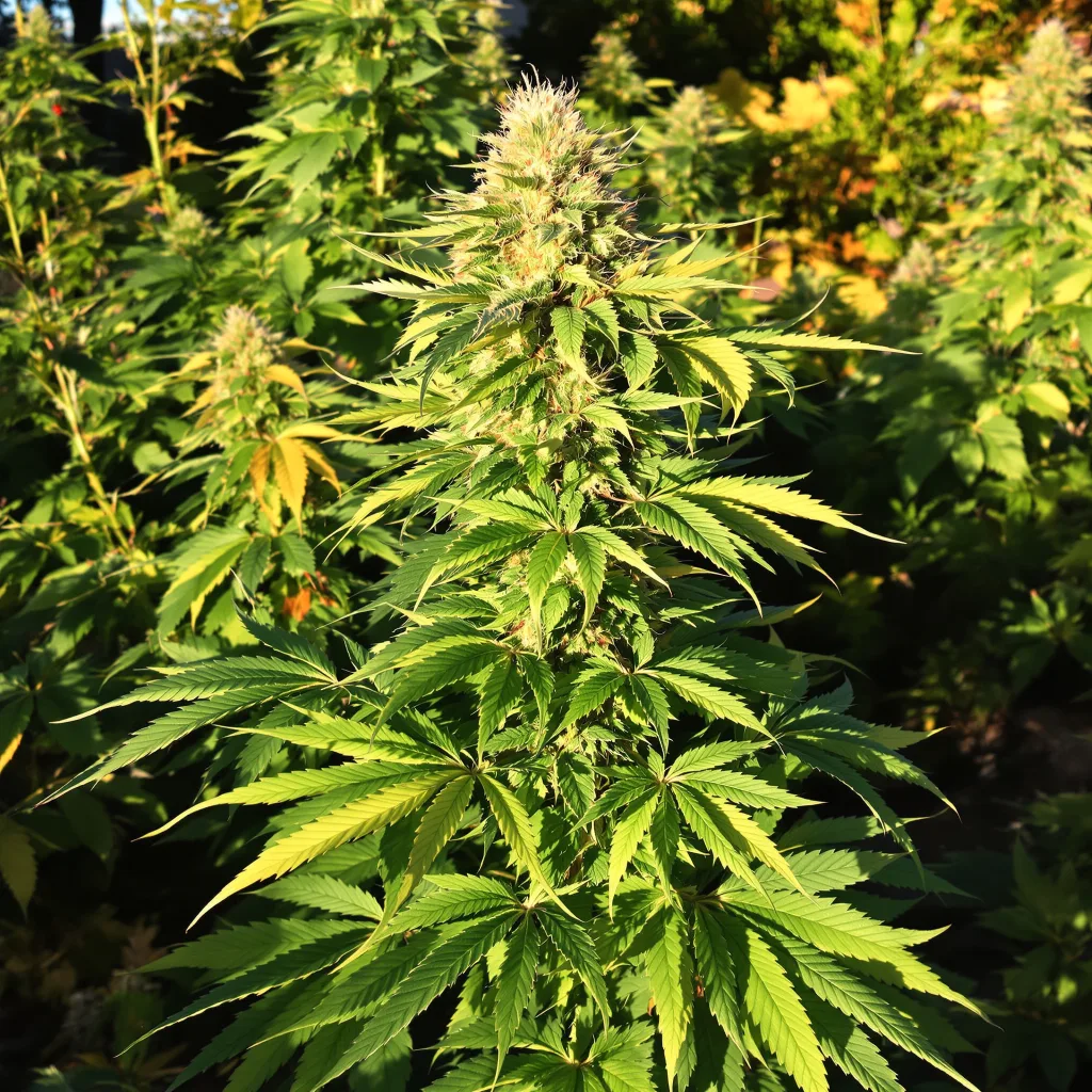 Puna Budder 70% indica / 30% sativa flower with visible trichomes