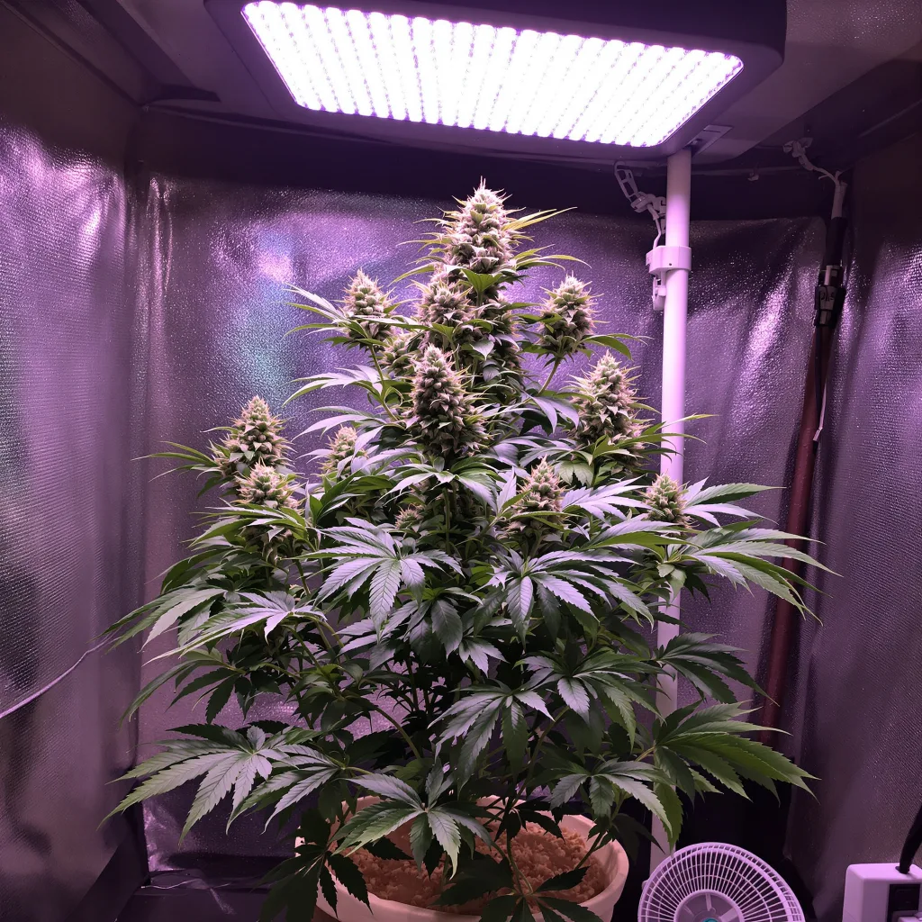 Purple Candy cannabis plant in flowering stage — Short autoflower