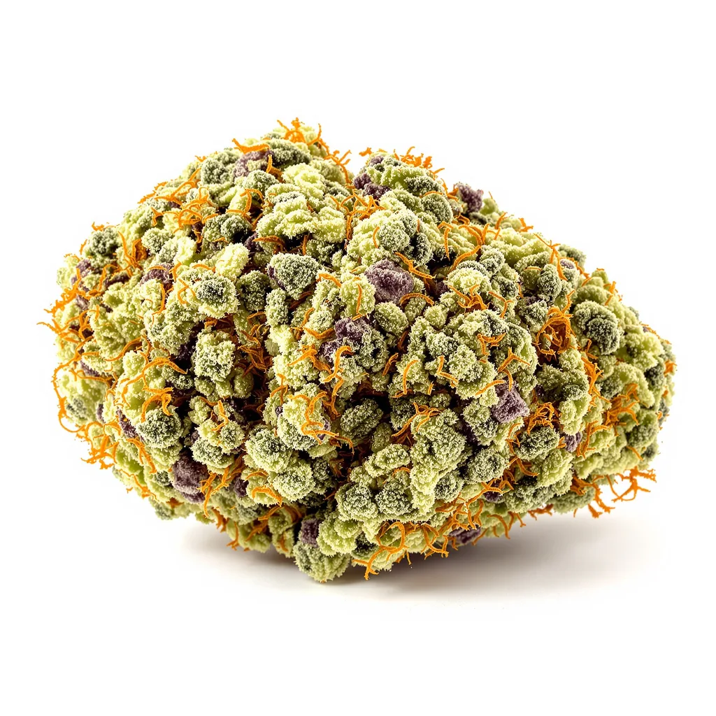 Purple Dream 45% indica / 55% sativa flower with visible trichomes