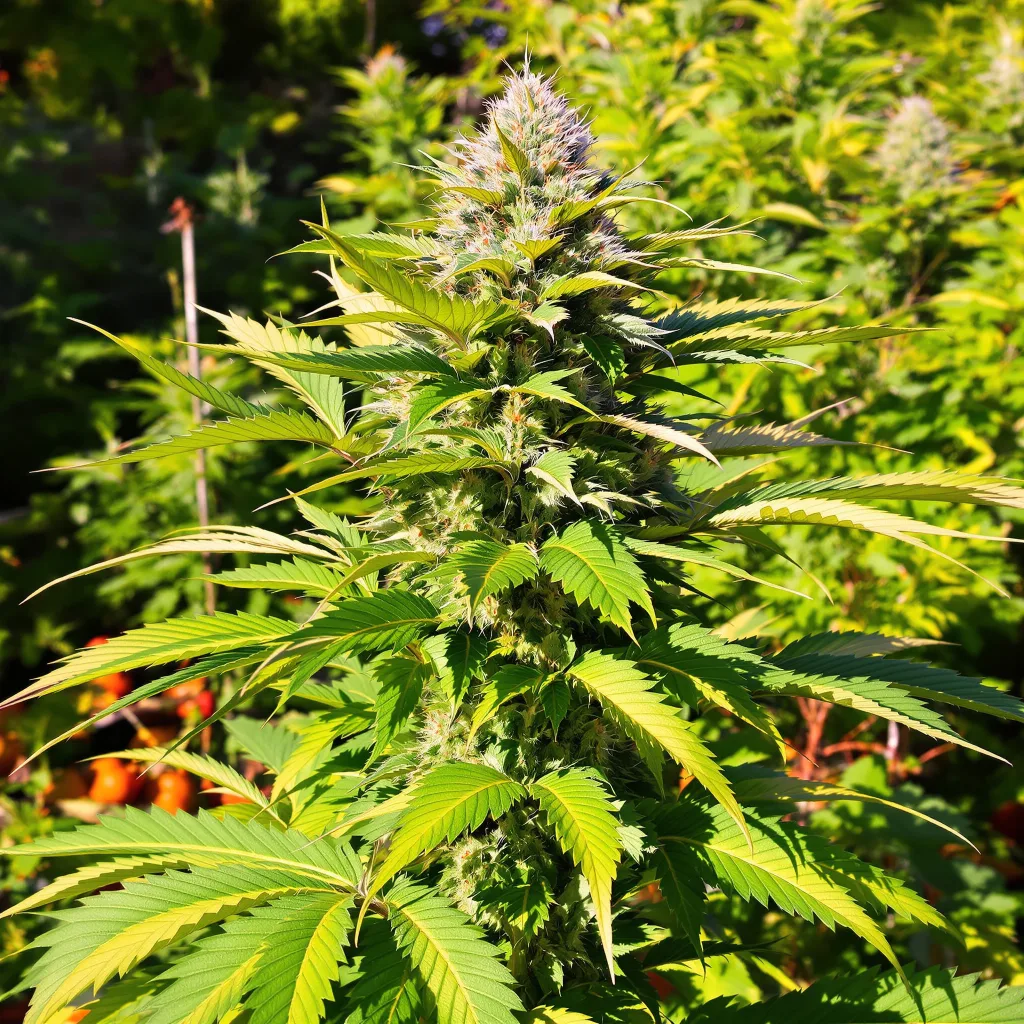 Purple Martian Kush 73% indica / 27% sativa flower with visible trichomes