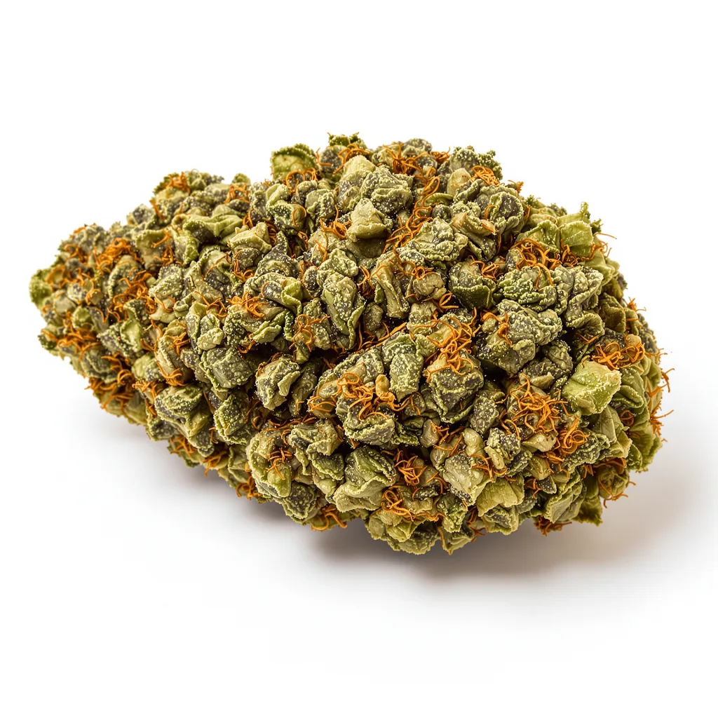 Purple Mr. Nice 74% indica / 26% sativa flower with visible trichomes