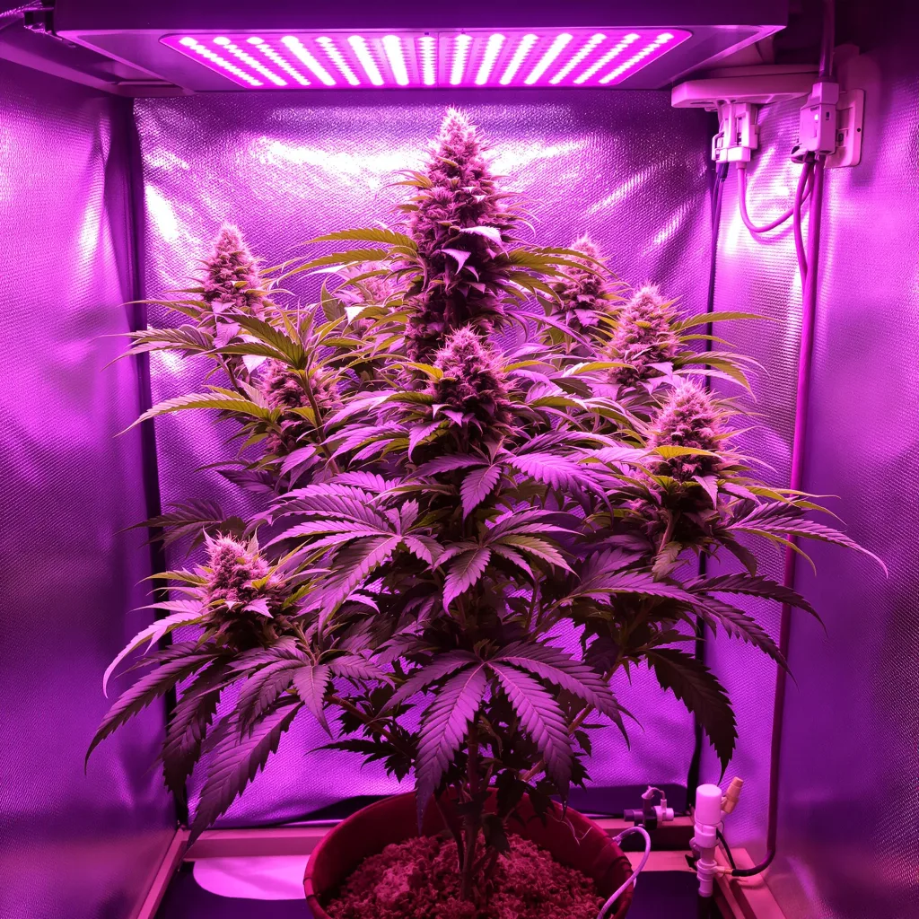 Purple OG Kush cannabis plant in flowering stage — Short feminised