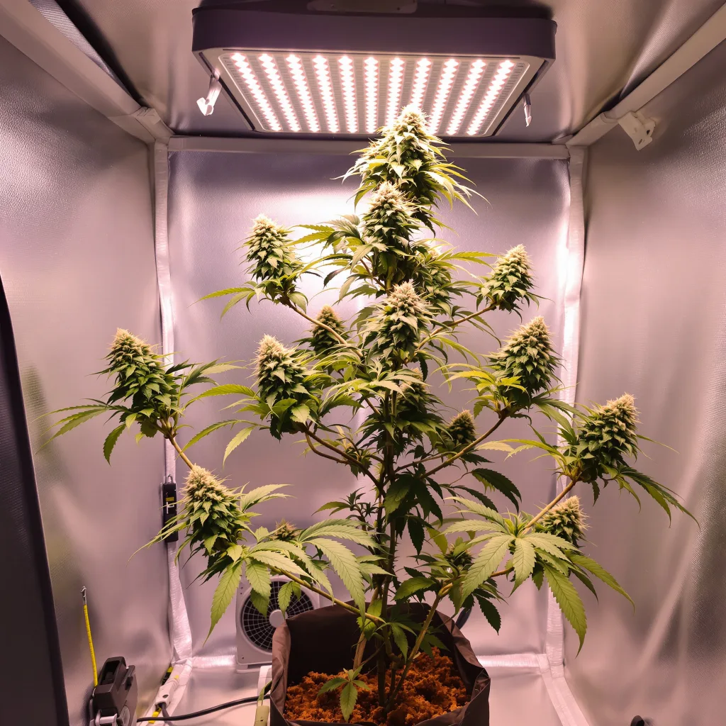 Purple Pantera cannabis plant in flowering stage — Medium feminised