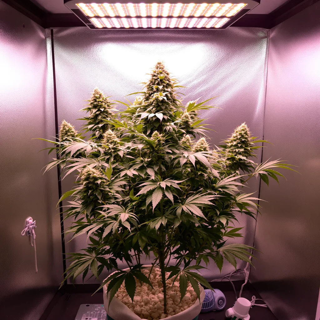 Purple Urkle cannabis plant in flowering stage — 70-100 cm feminised