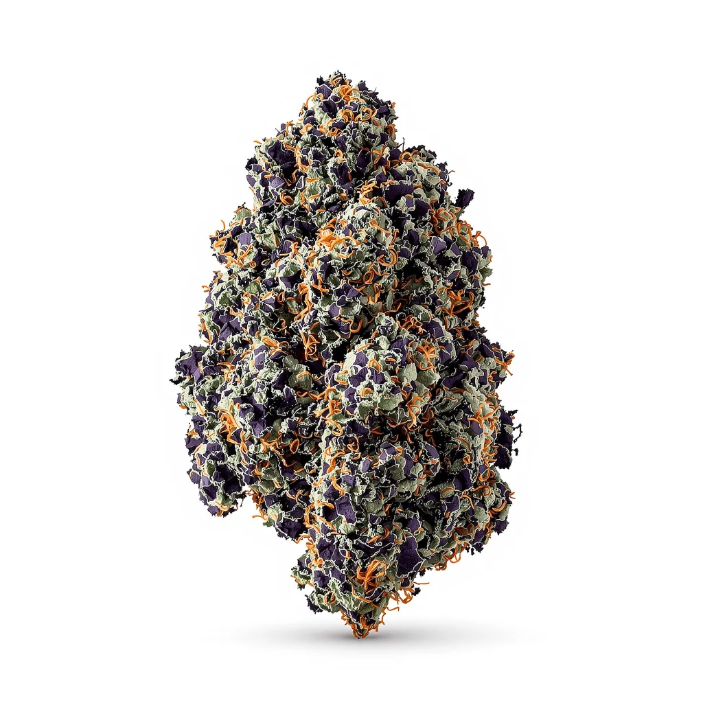 Rare Darkness 80% indica / 20% sativa flower with visible trichomes