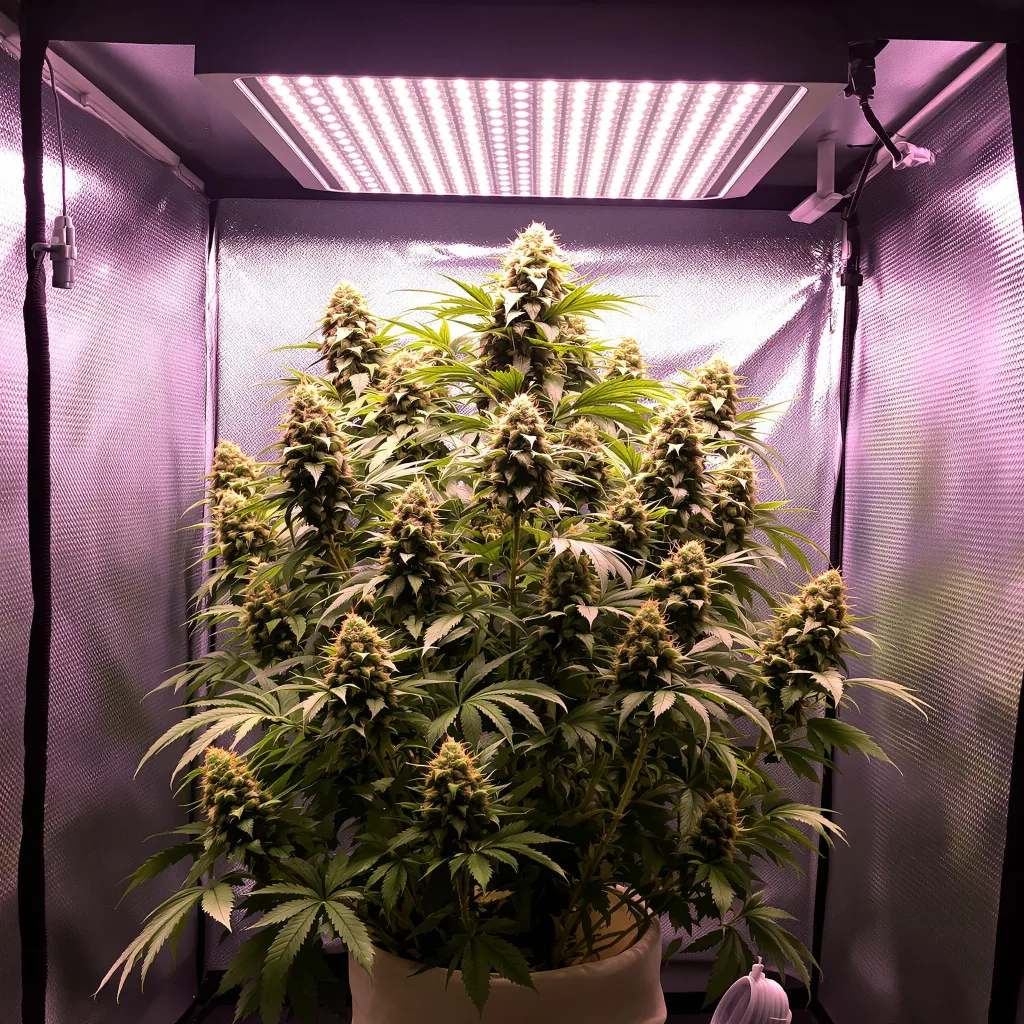 Satellite OG cannabis plant in flowering stage — 90-120 cm. Medium feminised