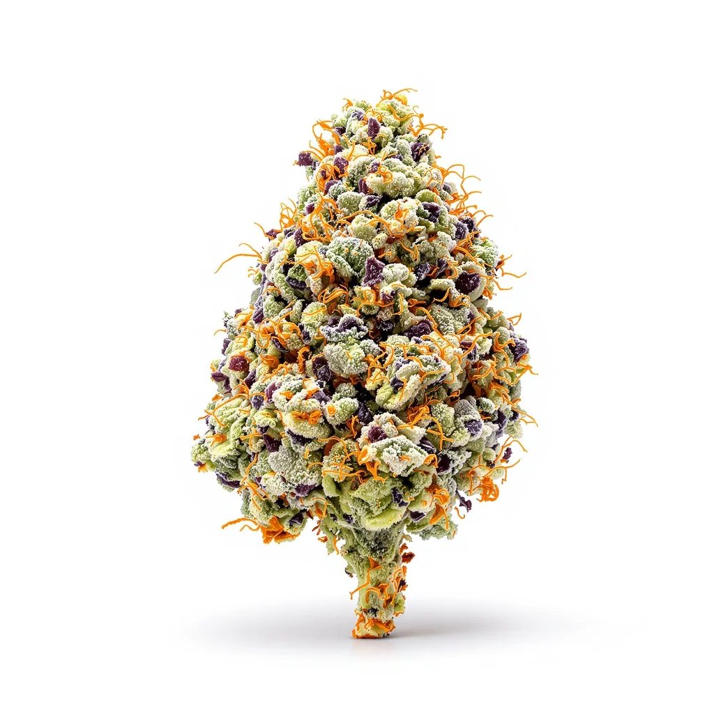 Satellite OG 37% indica / 63% sativa flower with visible trichomes