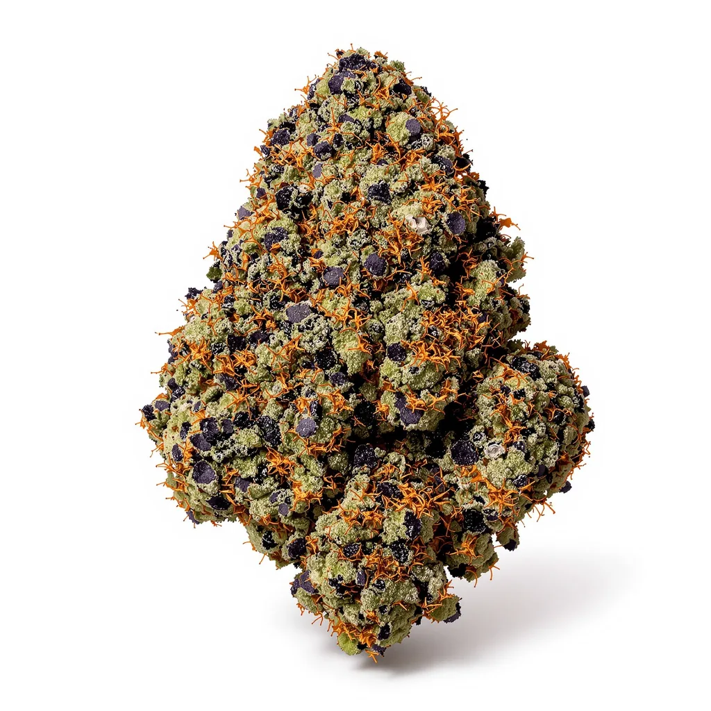 Scott's OG 80% indica / 20% sativa flower with visible trichomes