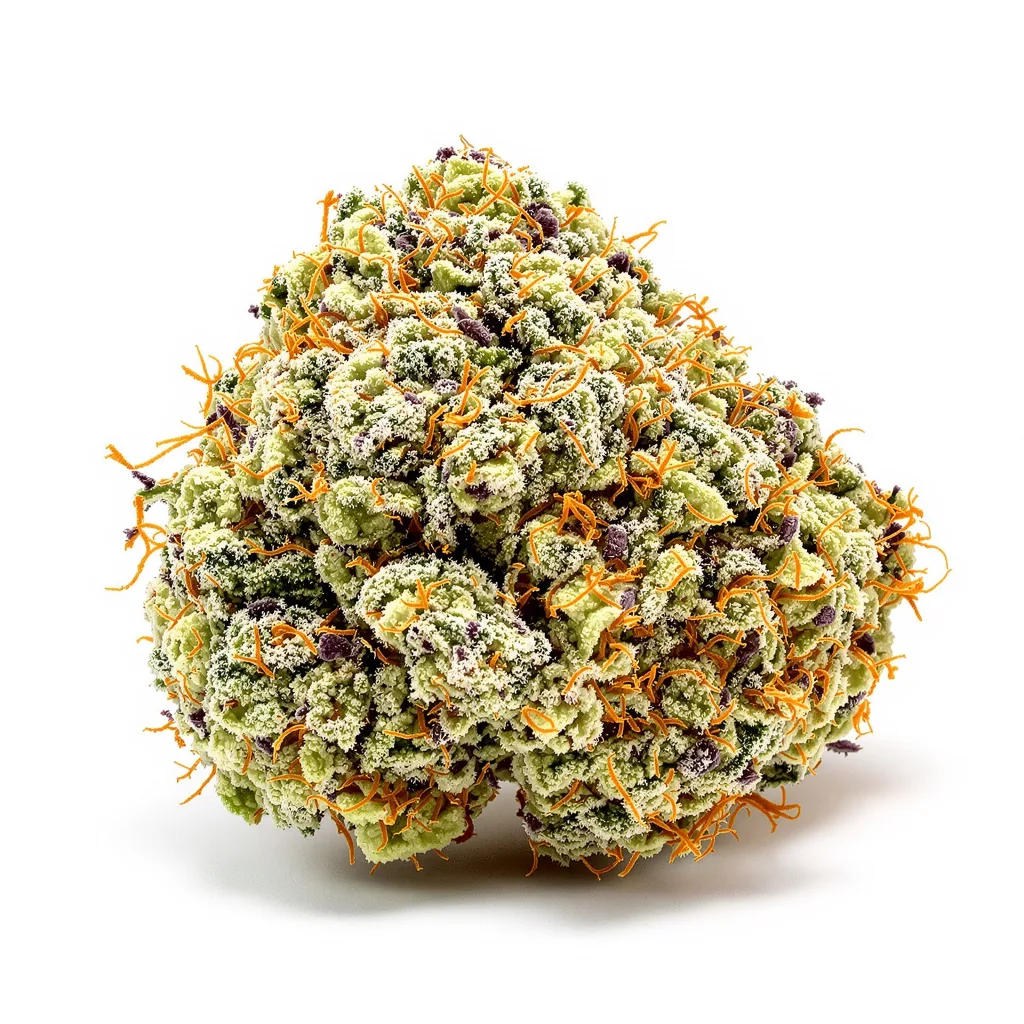 Snow Leopard 44% indica / 56% sativa flower with visible trichomes