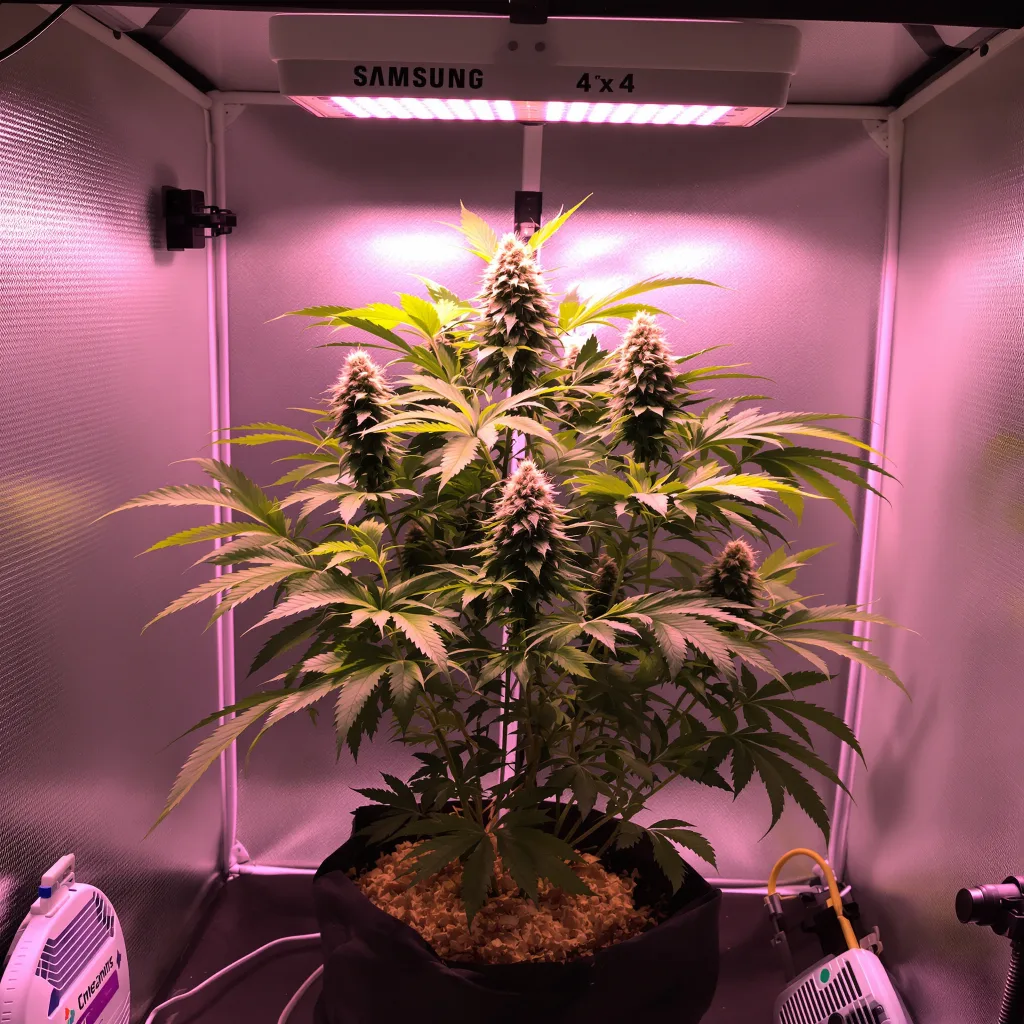 Sour Bubble cannabis plant in flowering stage — Medium autoflower